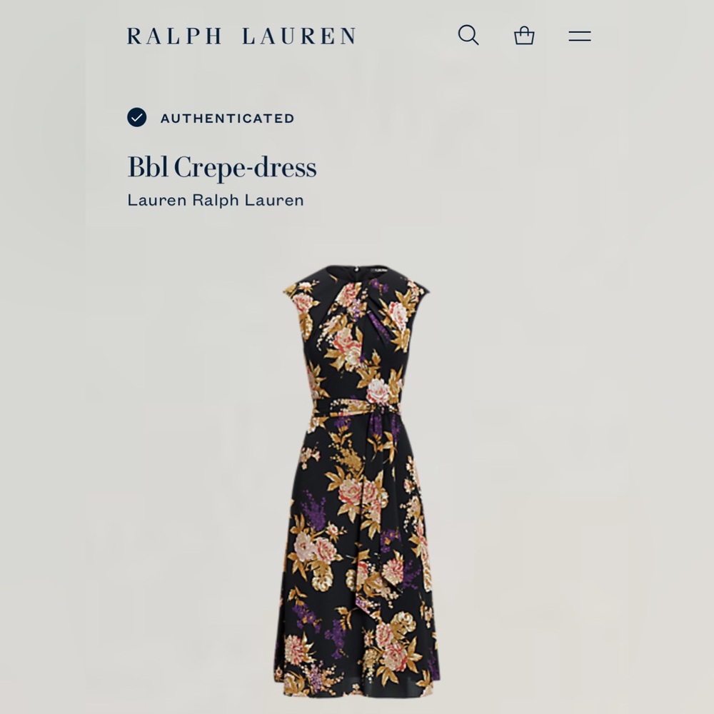 Ralph Lauren Bubble Crepe-Dress.
